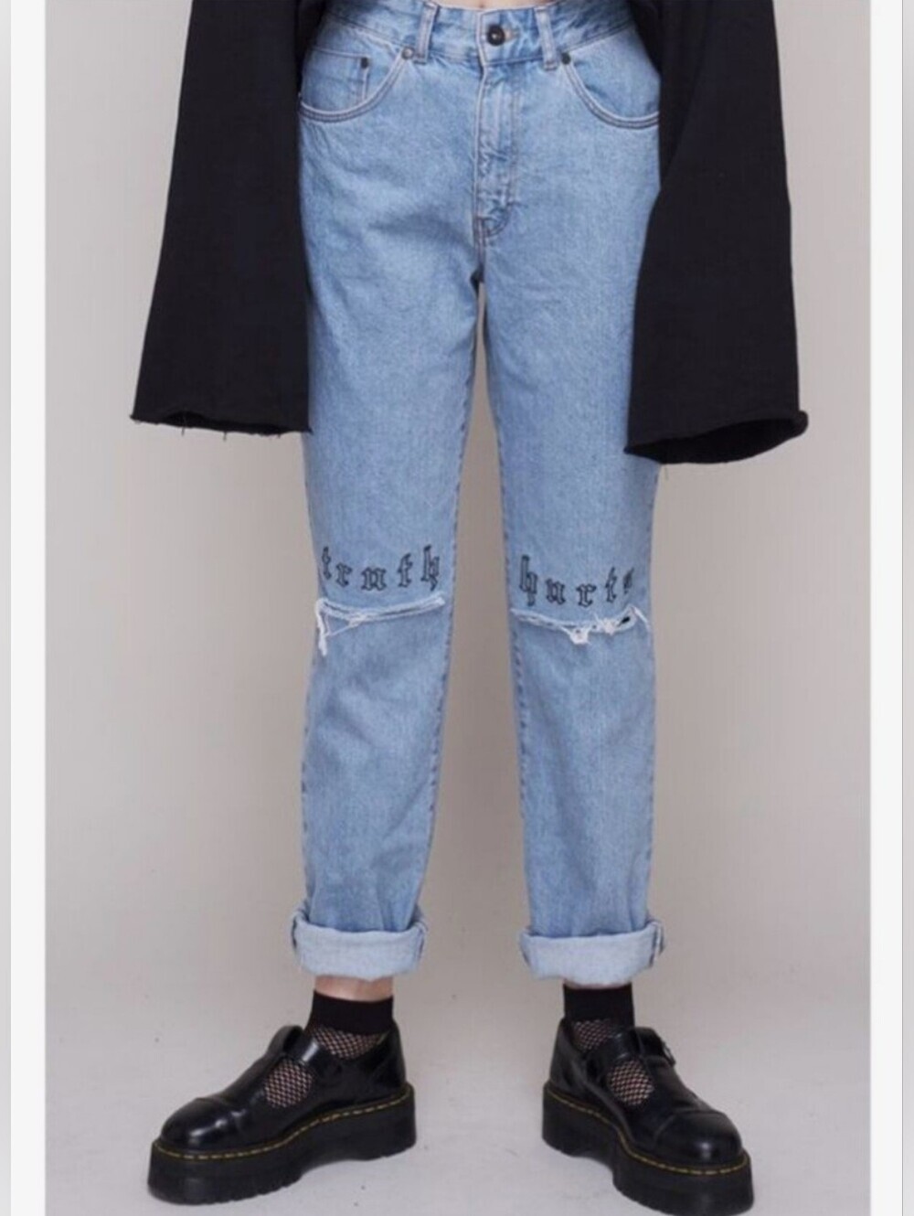 The Ragged Priest Light Blue High-Rise Distressed Jeans